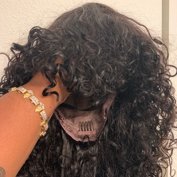 Brand new GORGIUS Natural Boho Curly Bang 12” Wig 🌷 - Picture 9 of 14